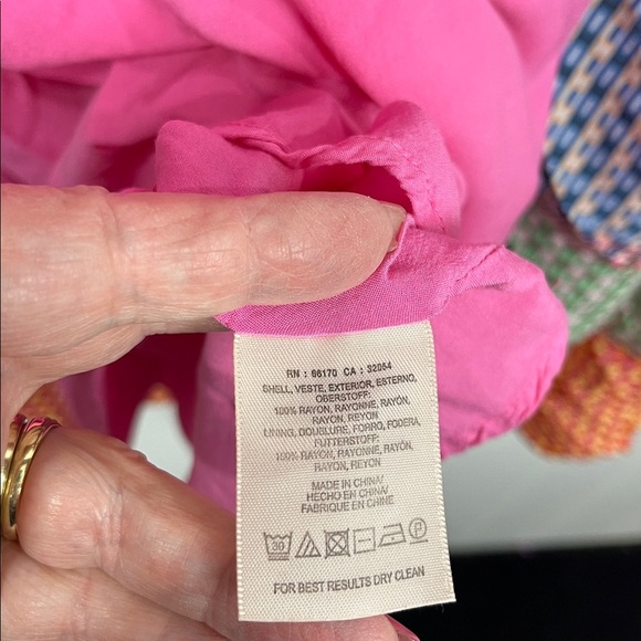 Maeve Anthropologie Maxi 6 Colorblock Straps Side Zip Lined Handkerchief Hem EUC - Picture 7 of 14